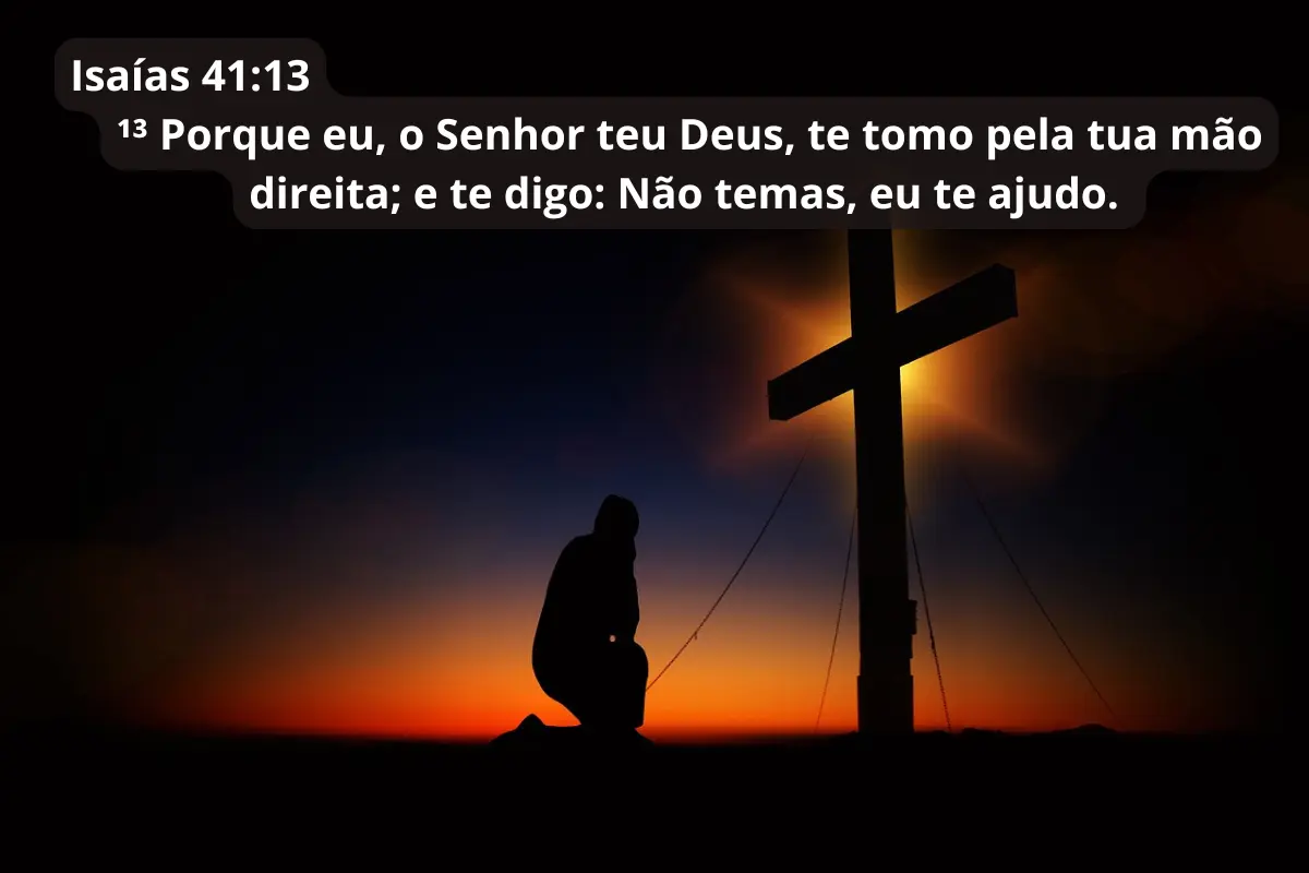 imagem com versiculo de Ísaias 41:13