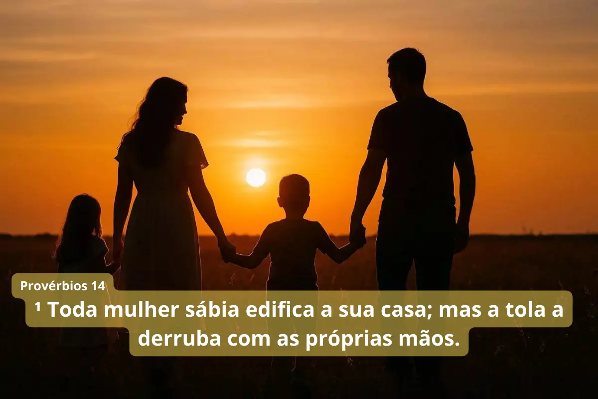 Ilustração de imagem com versiculo Proverbios-14.1 - mulher sábia edifica seu lar