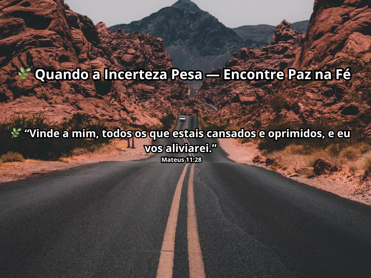 Mateus 11:28 — Vinde a mim, todos os que estais cansados e oprimidos, e eu vos aliviarei