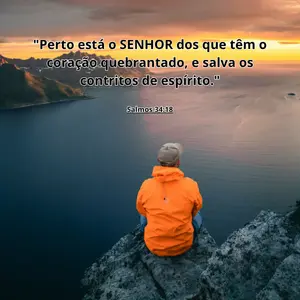 Perto está o SENHOR dos que têm o coração quebrantado, e salva os contritos de espírito.salmos 34: 18